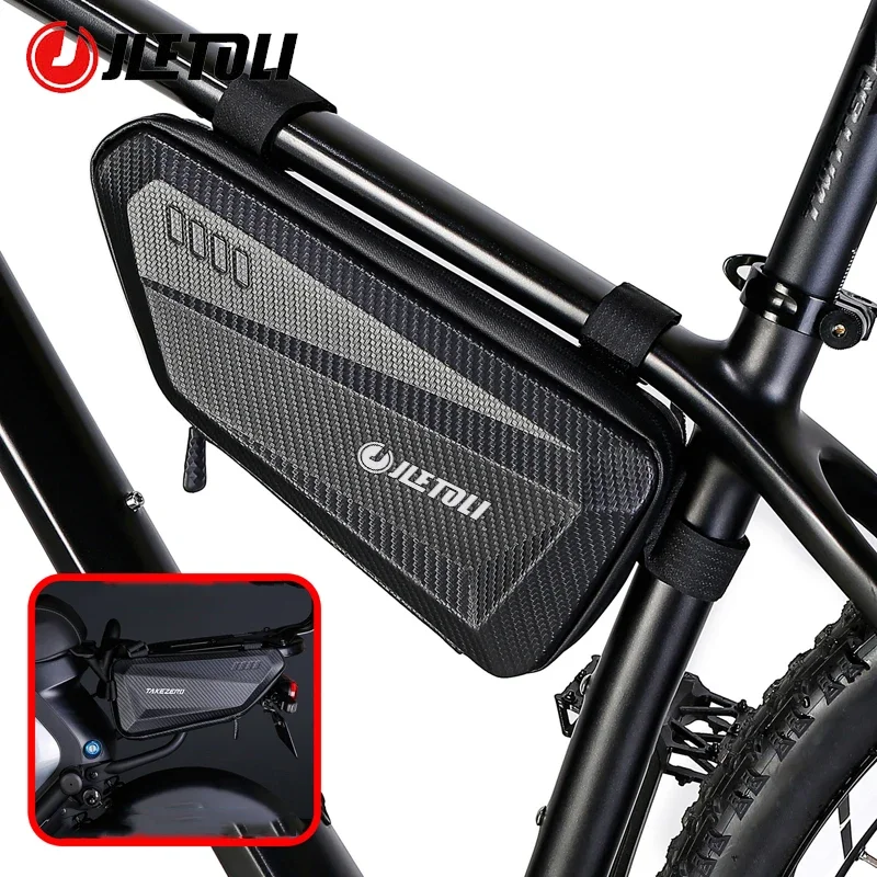 JLETOLI Hard Shell Mountain Bicycle Frame Bag Rainproof Road Cycling Tools Bag Bike Triangle Bag Mtb Accessories