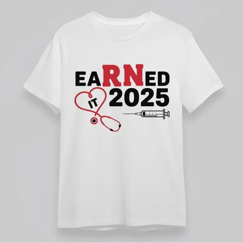Women'S Comfortable Classic T Shirt Earned It With Heart Stethoscope