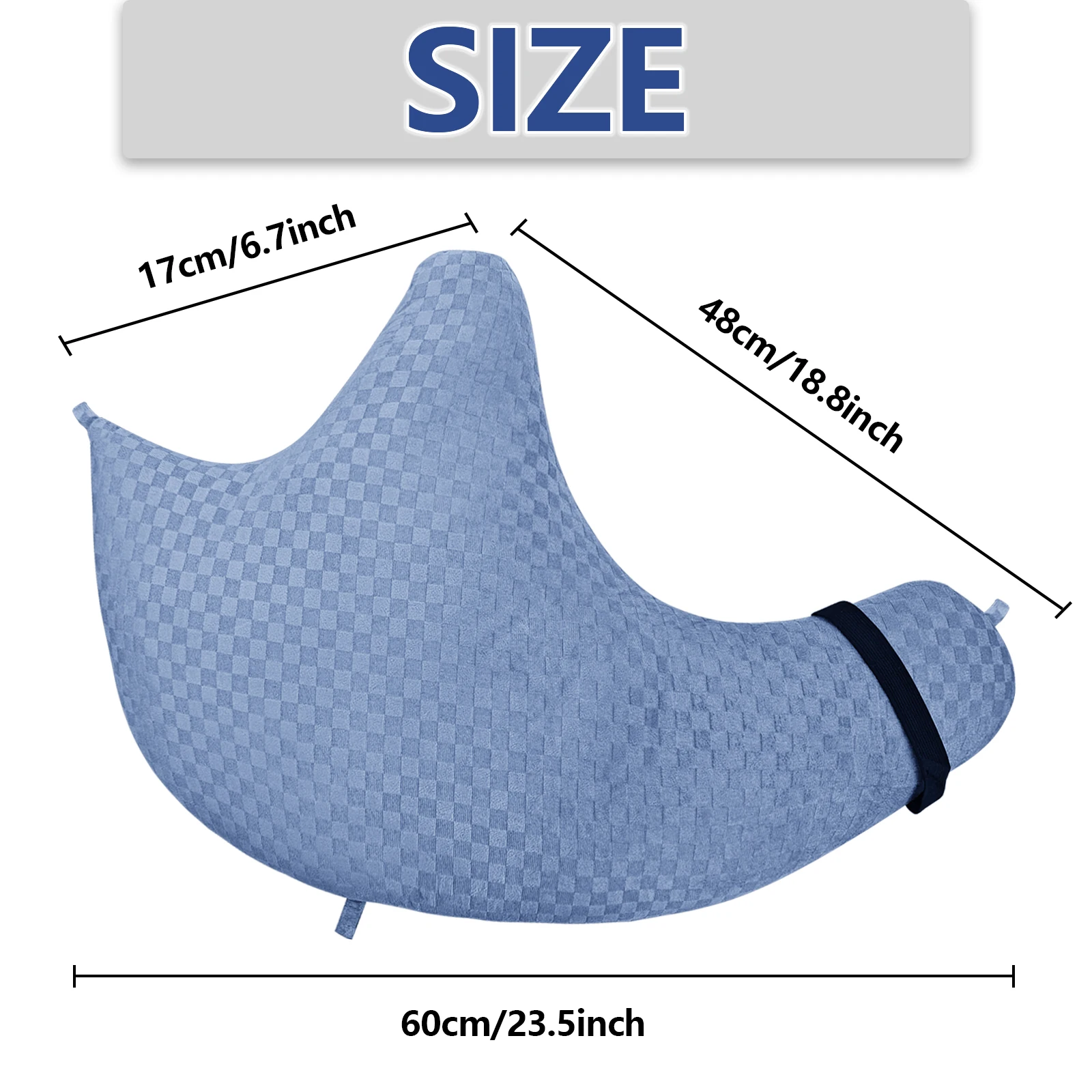 Y Shaped Side Sleeper Pillow Soft Memory Cotton Arm Support Pillow for Car Seat Sofa Bed Office