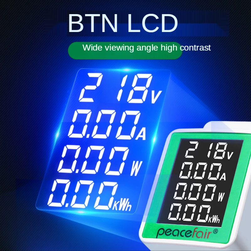 AC Digital Display Multi-function Rail Meter Voltage and Current Meter AC50-300V/100A Tester