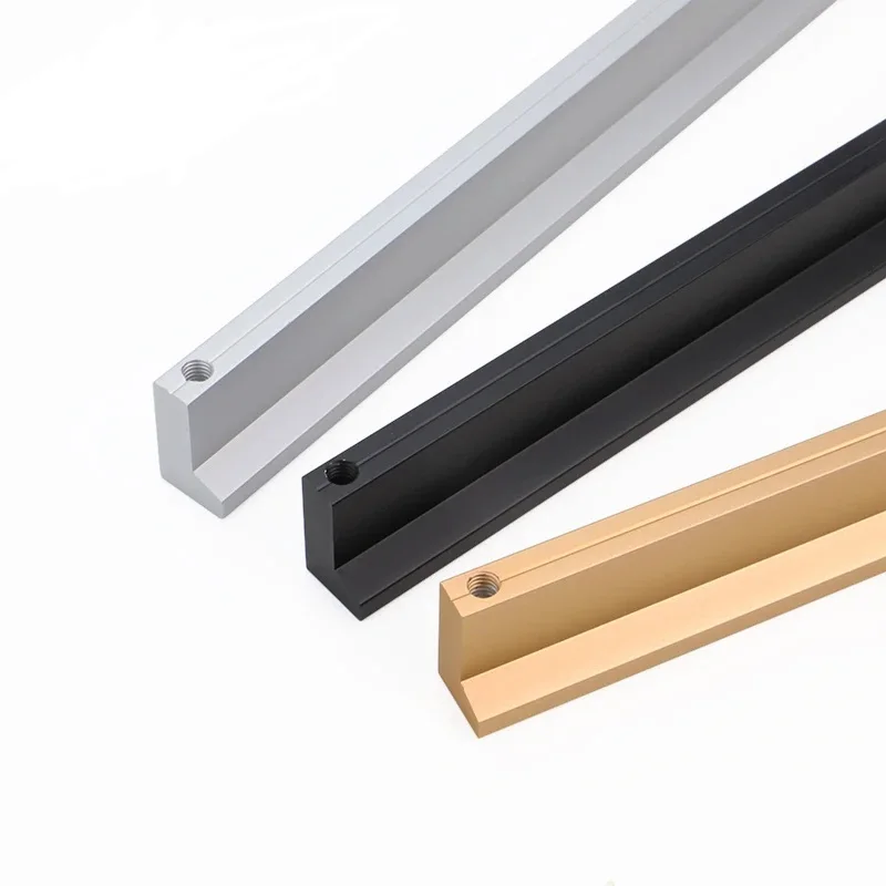Manija moderna de aleación de Zinc para armario de cocina, tirador de cajón sólido de estilo Simple, muebles de moda, tecnología de tracción de alambre de Metal