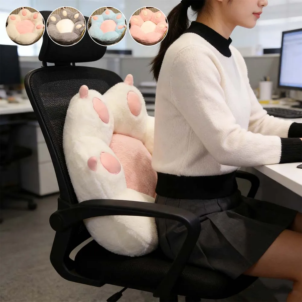 

2026 New 1pc Cat Paw Cushion 1PC Soft Plush Seat Pad Thick Office Chair Cushion for Home,Cute Bedroom Chair Cushion방석 Polygonum