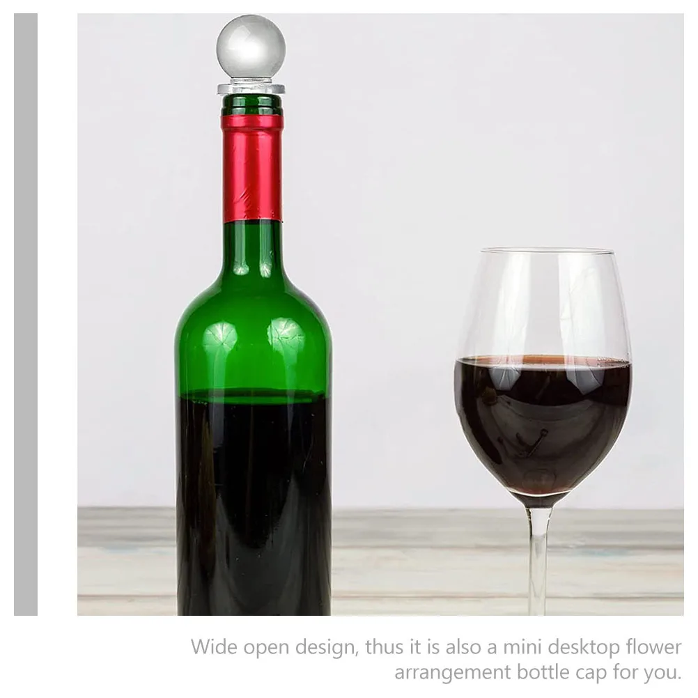 

20Pcs Glass Ball Cap Mini Decorative Container Caps for Perfume Aroma Dispenser Portable Bottle Top Display Stand Exquisite Oil