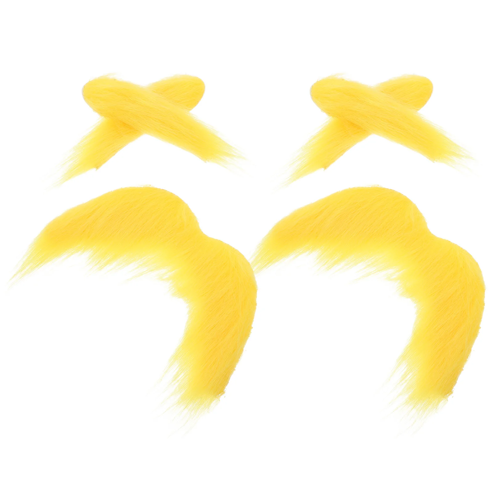 2er-Set realistische gefälschte Schnurrbart-Augenbrauen-Set aus synthetischen Fasern, Gesichtshaar-Kostüm für Cosplay, Halloween, Party, Bühnenauftritt