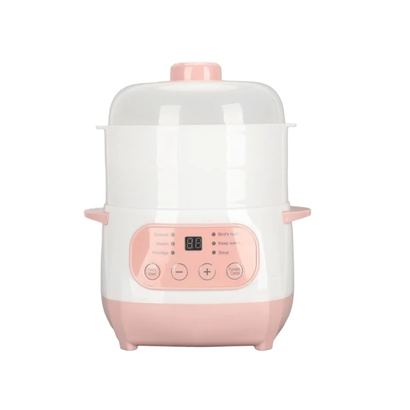 A76G-وعاء الحساء الكهربائي للمنزل المطبخ إناء للحساء توقيت توقيت الذكية الوقاية حرق جاف طباخ الوردي
