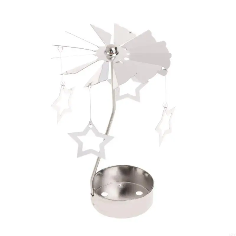 37ME Metal Rotating Tea Light Holders Spinning Tealight Stand Candleholders