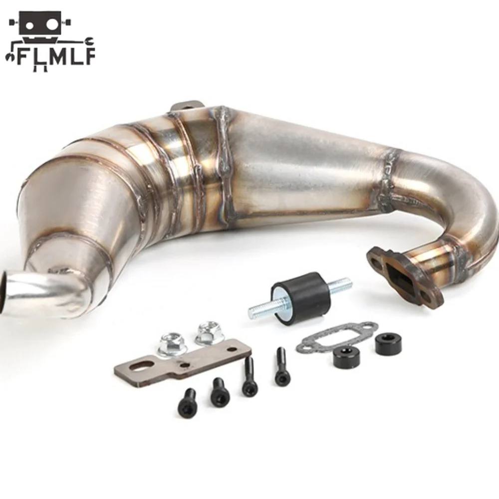 Multi Section Twisted Stainless Steel Exhaust Pipe FOR 1/5 MCD RR5 XS5 ROFUN ROVAN F5 RF5 T5 TRUCK PARTS
