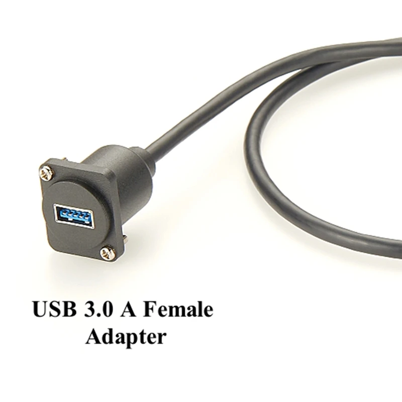 D Type USB 3.0 Male To Female Extension Cable Type A XLR Panel Mount Convertor USB A Chassis Flange Coupler Cable