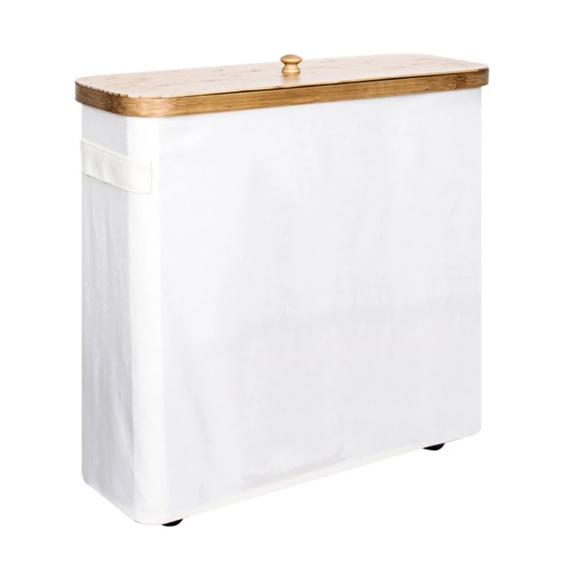 Space Saving Toilet Paper Basket Accommodates Regular and Rolls Organization