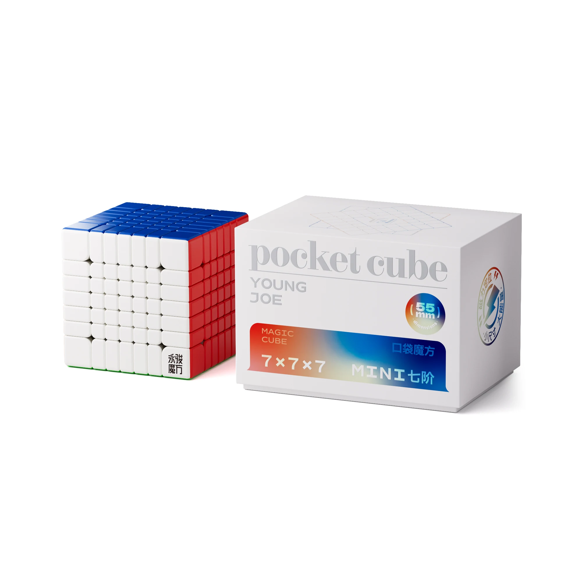 [JudyCube] YJ Pocket MINI 7X7 Magnetic Magic Speed Cube Stickerless Yongjun 7X7 Professional Fidget Toys