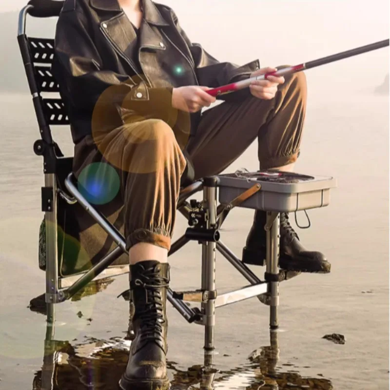 

Складной толстый легкий стул для рыбалки, удобный походный стул из алюминиевого сплава, многофункциональные принадлежности для кемпинга на открытом воздухе