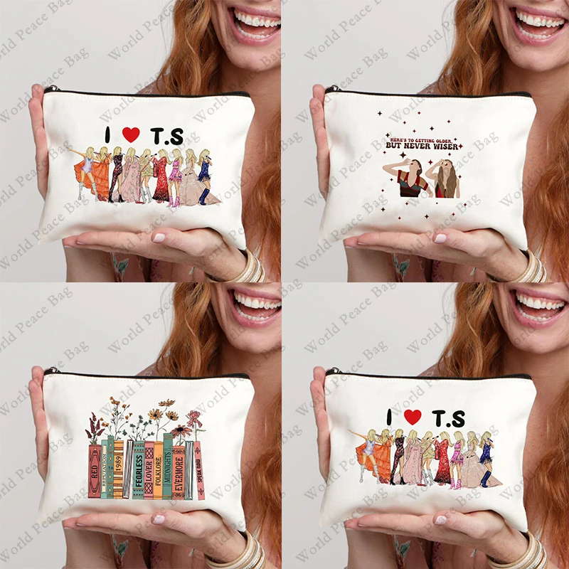 1 pc Music Lover Makeup Bags for Women,Cosmetic Bag Album Name Inspired Zipper Pouch Gift for TS Fan