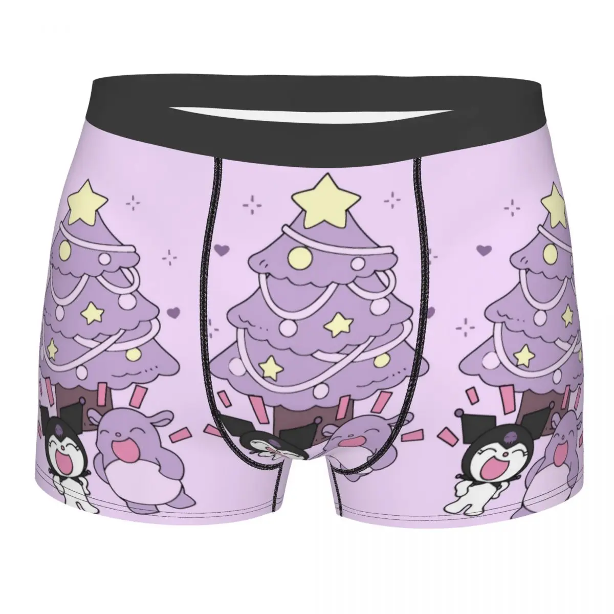 

Шорты-боксеры с героями мультфильмов Kuromi на заказ для Homme, кавайный дизайн с 3D принтом, нижнее белье, трусы, эластичные трусы