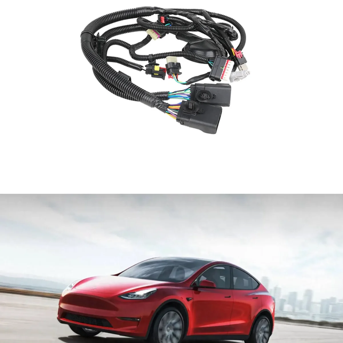 

Suitable for Tesla Model Y front bumper water tank frame gantry fixing bracket wiring harness 2489050-00-A