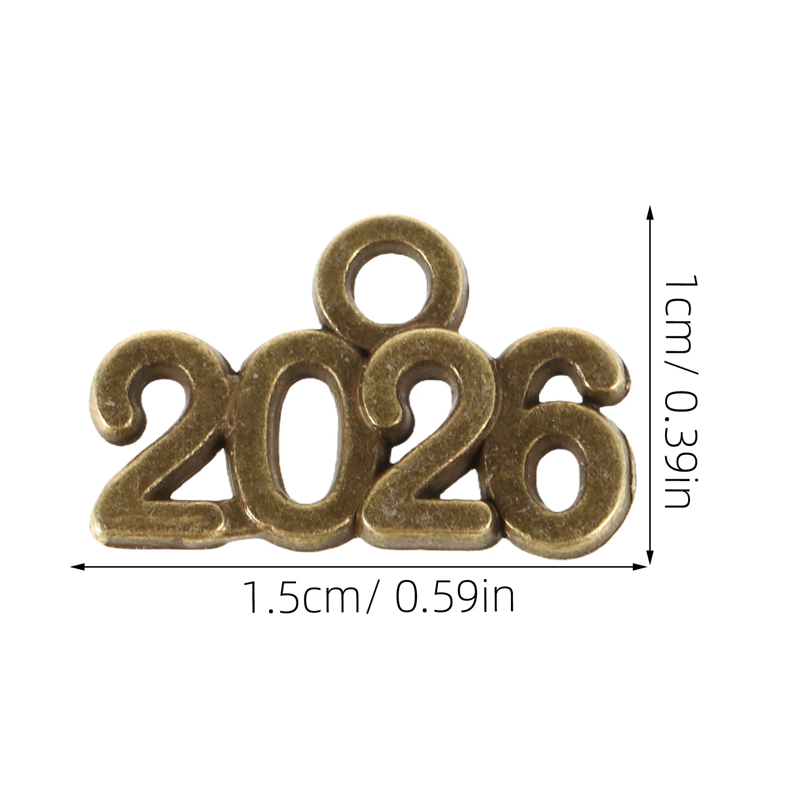 100 pçs diy liga ano número encantos jóias fazendo chaveiro pingente acessórios de metal vintage pulseira encantos número jóias