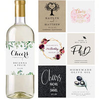 Customized red wine stickers and logo stickers for weddings, birthdays and christenings. Design your own stickers