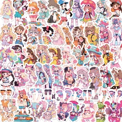 50pcs Beautiful Girl Stickers Fashion Cartoon DIY Skateboard Phone Case Laptop Waterproof Cool Funny Sticker Decals Toy