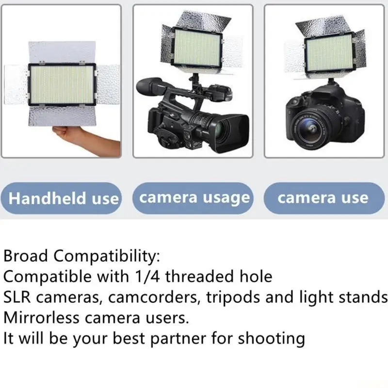 B03F Portable 37W LED Video Soft Light Panel Camera Video Lighting RGB Video Light Dual Color Dimmable for Digital SLR