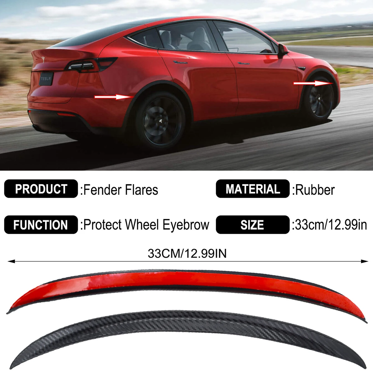 Chlapacze przeciwbłotne Chlapacze przeciwbłotne Ochraniacz przedniego tylnego błotnika do Tesla Model Y 2021 2022 2023 Model 3 Model3 2016-2023 — zdjęcie 5