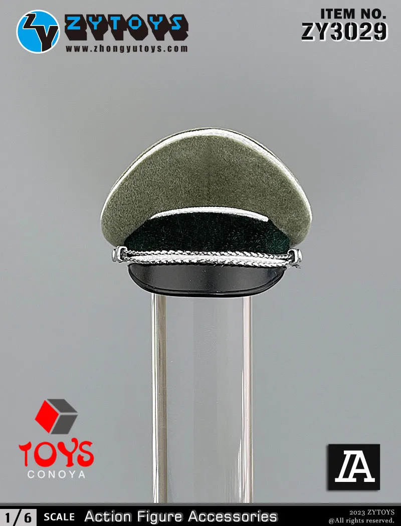 Zytoys zy3029 boné do exército alemão da segunda guerra mundial, escala 1/6, chapéu de aba grande, modelo adequado para corpo de figura de ação de soldado masculino de 12"