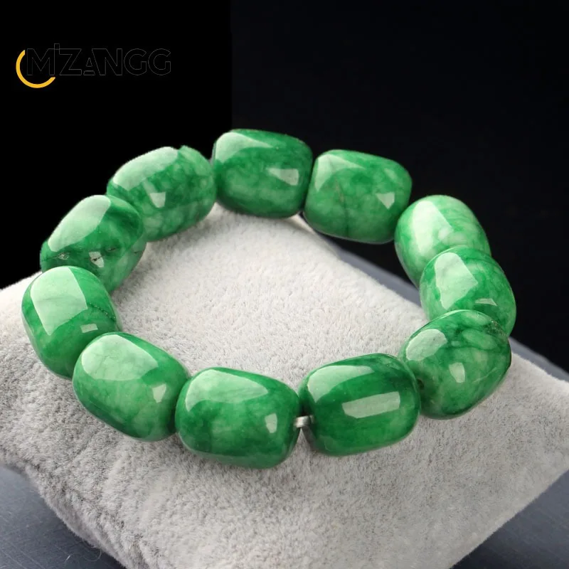 Natural Jade Dry Green Bracelet Necklace Hand-carved Exquisite Fashion Men\'s and Women\'s Jewelry Holiday Gift Lucky Amulet