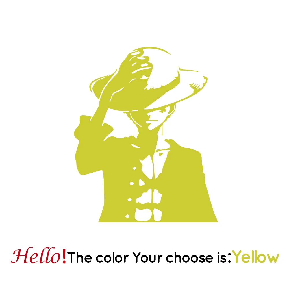 Красивые автомобильные наклейки Luffy, бумажные наклейки Shuai для мотоциклов, ПВХ наклейки для различных автомобильных цветов, могут быть настроены по индивидуальному заказу, 12*14 см