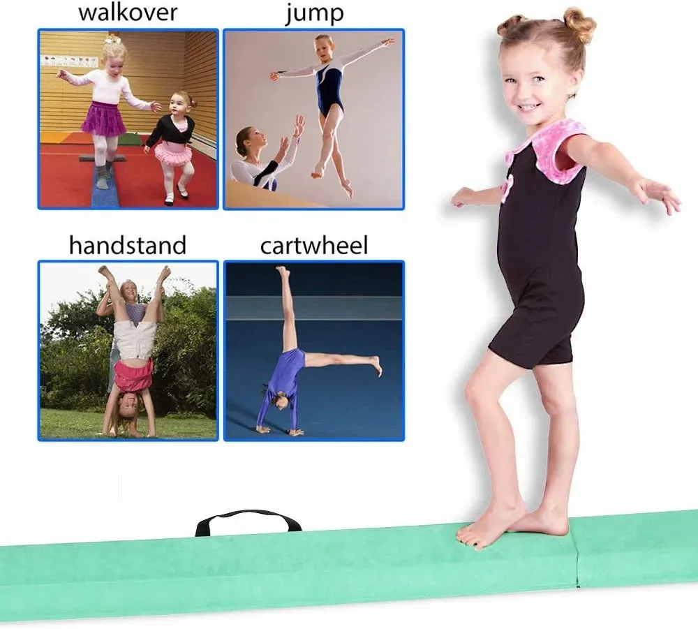 Custom hot kids gymnastics fitness equipment folding foam balance beam for gymnastic and tumbling