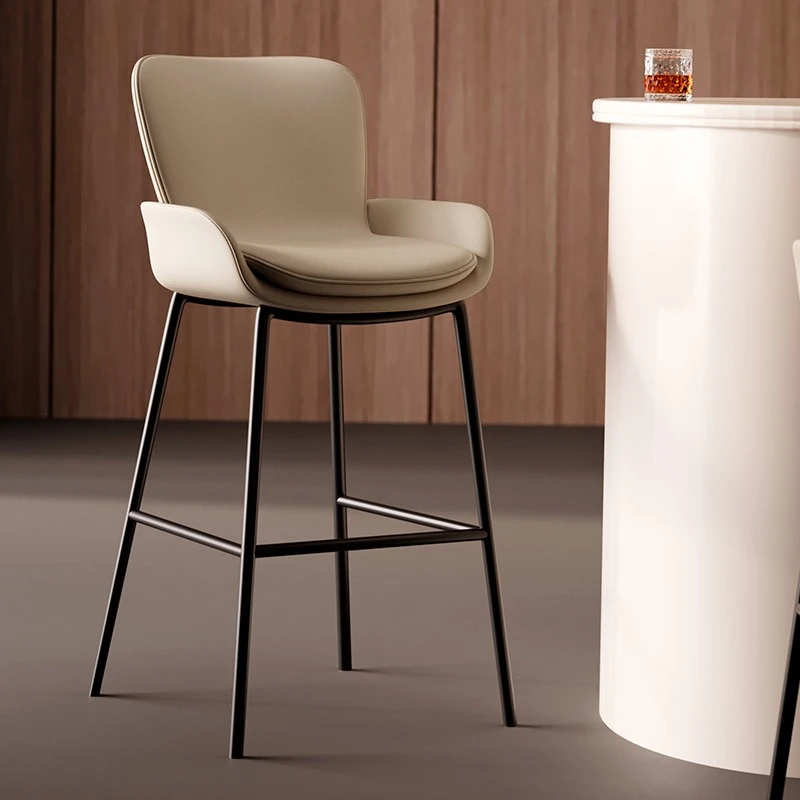 

High chair for home use light luxury simple and modern bar counter chair Italian minimalist front desk chair high stool 의자