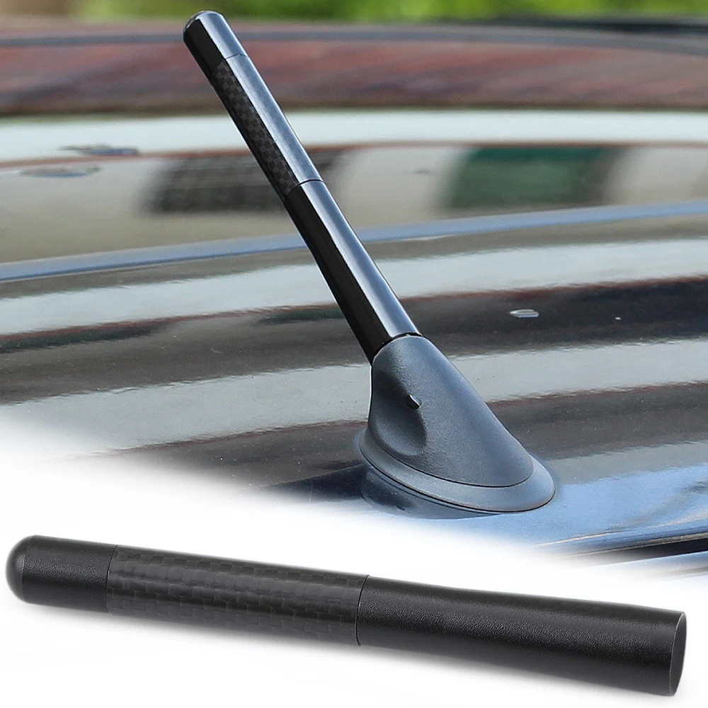 4.7 Inch Car Roof Antenna Carbon Fiber Short Stubby Mast Antenna For Subaru XV Forester Impreza WRX BRZ STI Legacy Outback