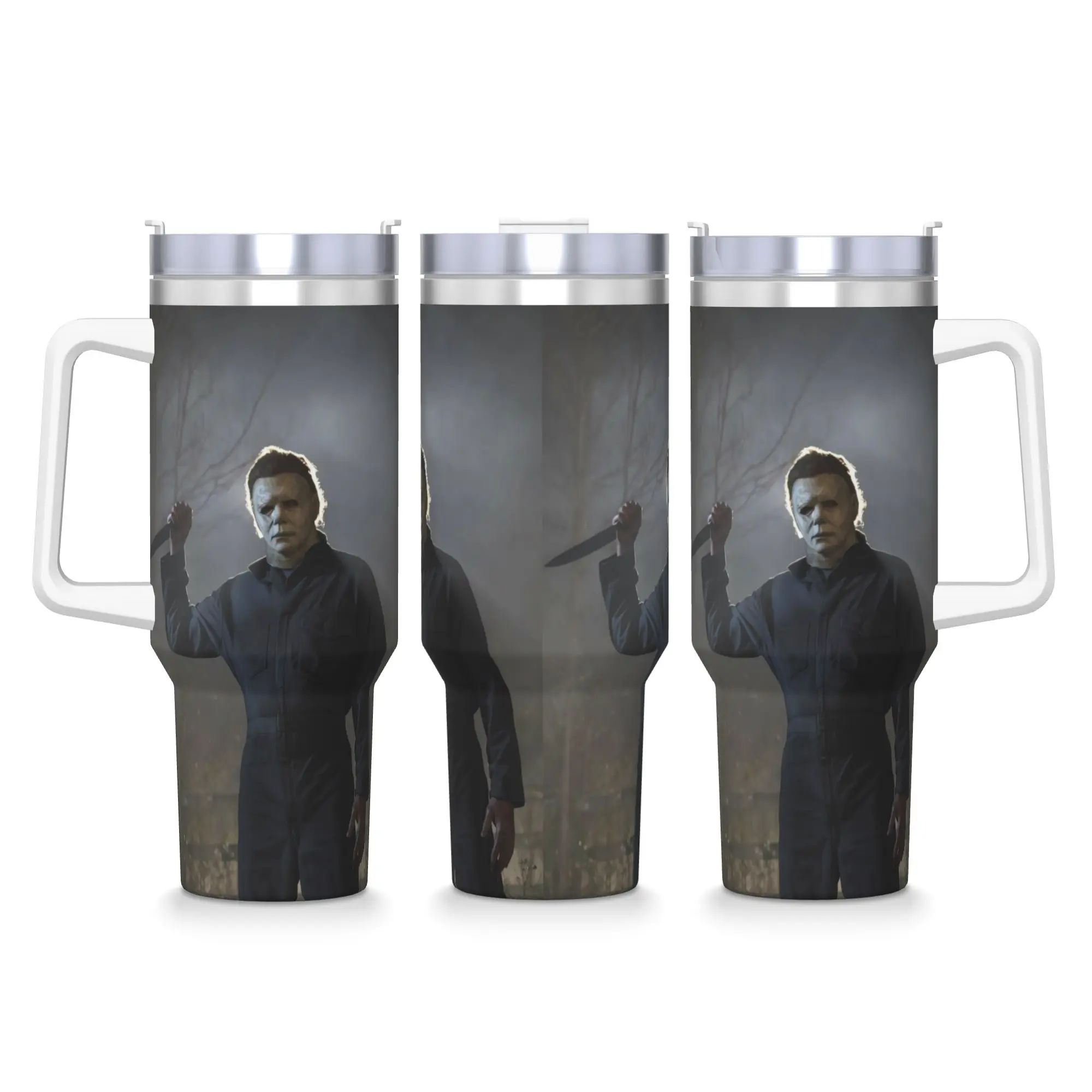 

Майкл Майерс Хэллоуин стакан из нержавеющей стали большая кофейная кружка сохранение тепла холодный и горячий чай с молоком бутылка для воды