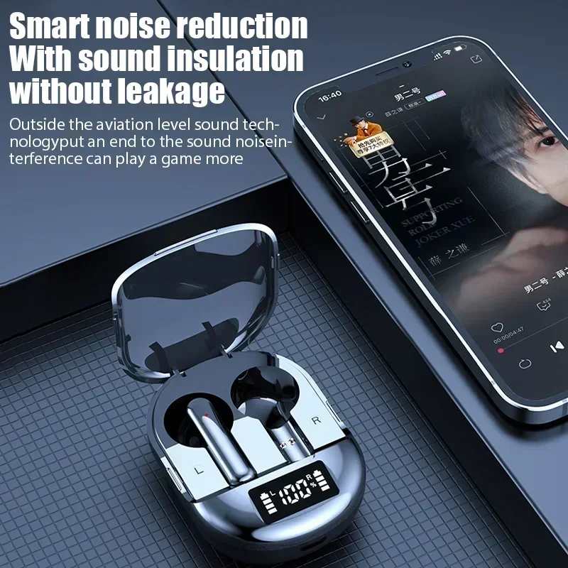 Headphone Ponsel In-Ear Headset Earbud Olahraga Tahan Air untuk Bluetooth Nirkabel K40 TWS Earphone Mini Stereo HiFi True