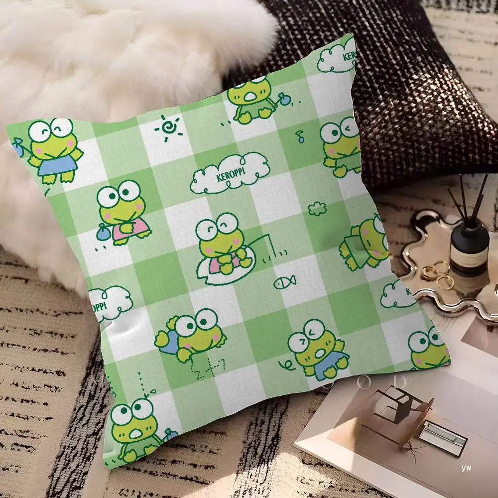 Cartoon K-KeroppiS Cute Personalized Pillow Cover Kids Bedroom Wild Party Decor Pillowcase kid Birthday shower Gift