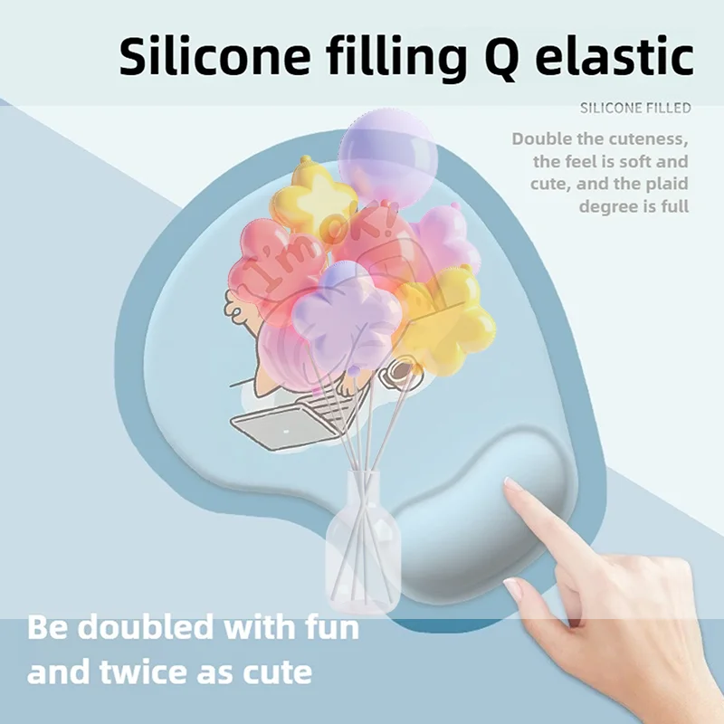 

1 шт. новый силиконовый коврик для запястья с мультяшными животными, подставка для мыши, настольный коврик, коврик для мыши, устойчивый к пятнам компьютерные аксессуары