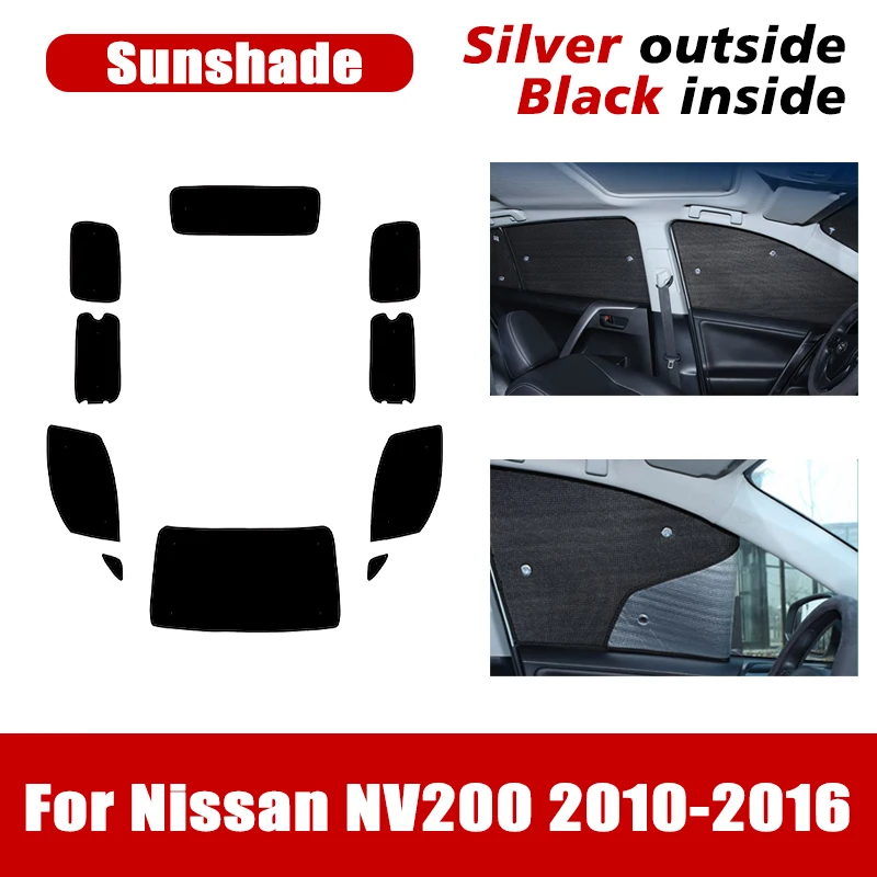 Sunshades For Nissan NV200 M20 Evalia Vanette 2010-2016 Sunshade Auto Anti-UV Window Visor Summer Windshield Car Accessories