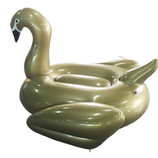 Factory customized PVC Inflatable Water Entertainment inflatable Golden Swan Floating Row For Summer Beach