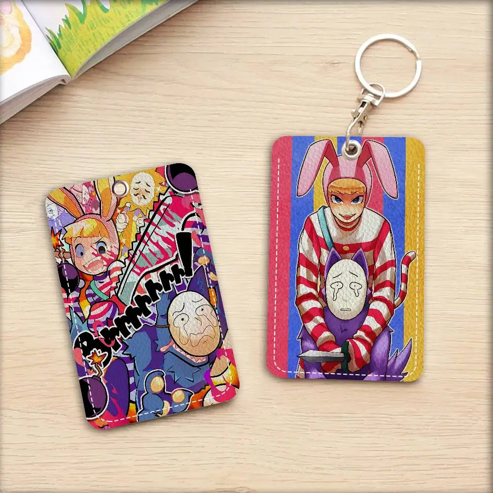 Anime Popee The Performer Good Quality Style PU Access Card Holder with Keychain - Executive Protection for Bank card,Card case