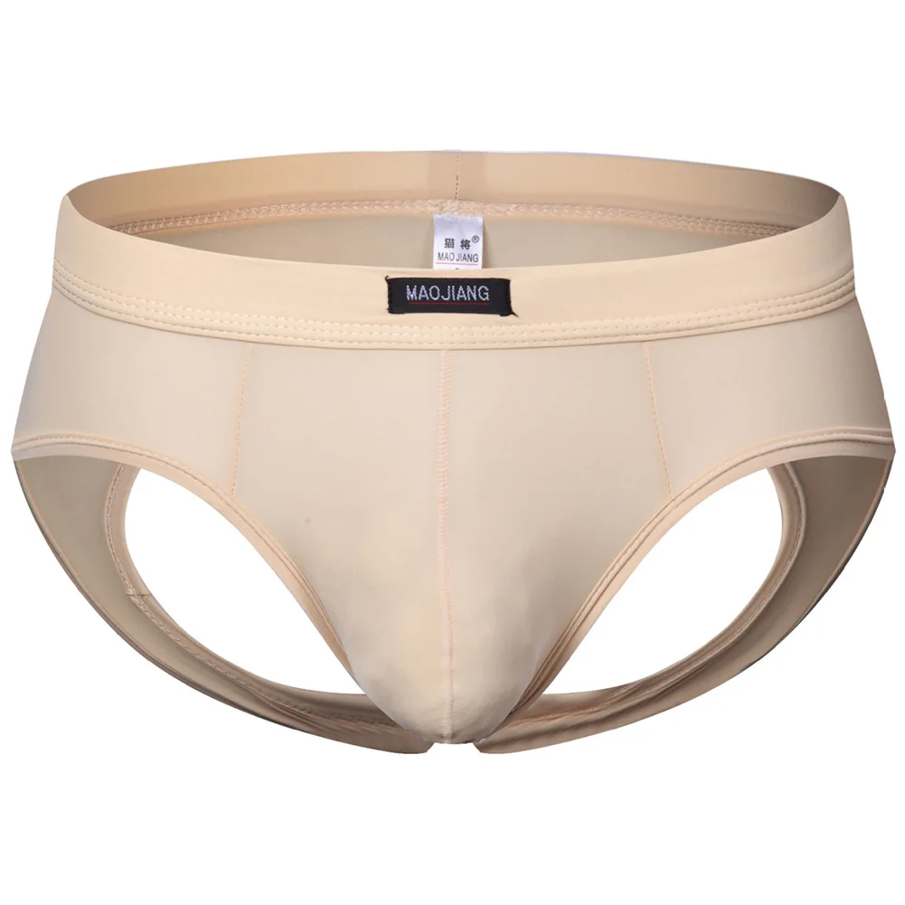 Ropa interior Sexy para hombre, Tanga con suspensorio, entrepierna abierta, Bikini de tiro bajo, calzoncillos finos de malla, bragas de respiración elástica