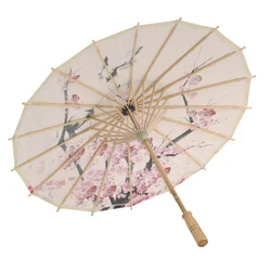 1Pc Woman Strong Rain Umbrella Oil Paper Japanese Japanese Decorate Classical Japanese Japanese Decorate Stage Dance Prop