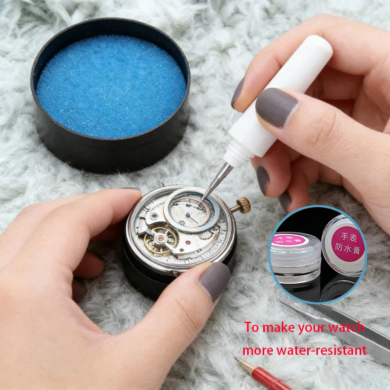 For Watch Repair Tool Grease Automatic Adhesion Waterproof Oil Silicone Grease Cream Box O-Ring Seal Lubricant Professional Tool