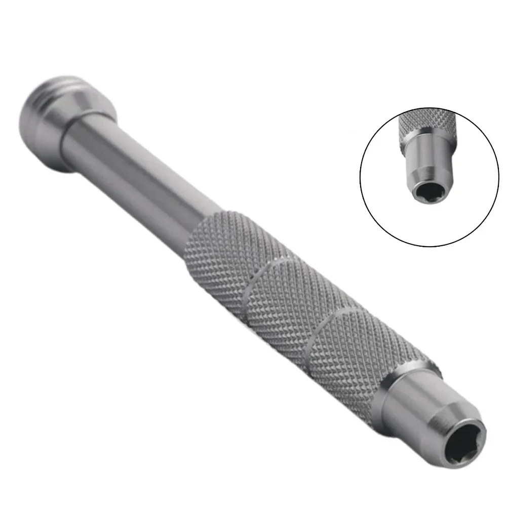 Magnetic Screwdriver Handle Aluminum Alloy Precision Screw Driver Holder Handle For 4mm Hexagon Bayonet Bit Repair Hand Tool