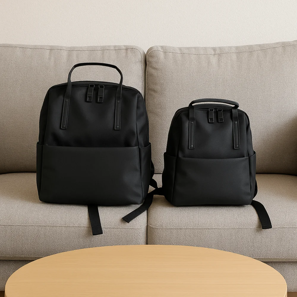Black Lightweight Computer Bag Solid Color Korean Style Nylon Shoulder Bag Large Capacity Tote Bag Waterproof Travel Backpack