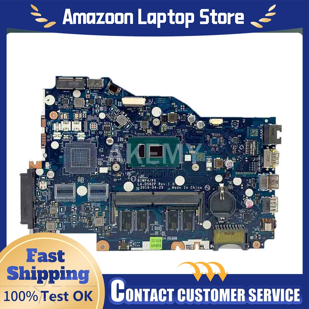 

For Lenovo Ideapad 110-15ISK Laptop Motherboard LA-D562P 5B20L8290211 5B20M8165911 Pentium i3i5i7 6th Gen Notebook Mainboard
