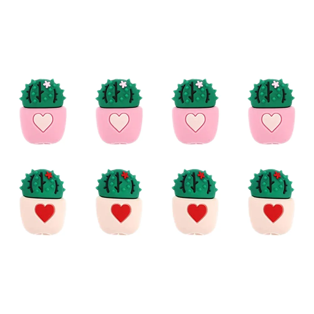 

8 Pcs Data Line Cover Cactus Shaped Protector Anti Tear Cable Sleeve USB Phone Charging Cartoon Animal Durability Full