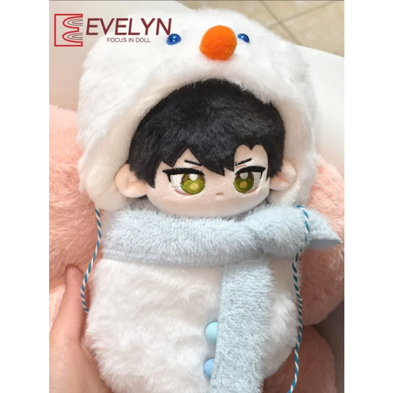 

Evelyn, 20 см, хлопковая кукольная одежда, плюшевая одежда со снеговиком, кепка, боди, Genshin Impact Love and Deepspace, Рождественский подарок