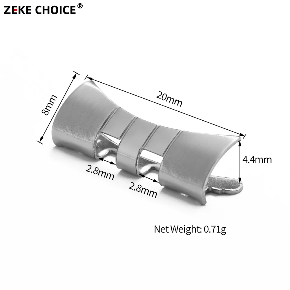 18/19/20/21/22mm Stainless Steel Bracelet Connectors for Seiko SKX007 SKX009 for Oyster for Jubilee Curved End Link Band Adapter view 4