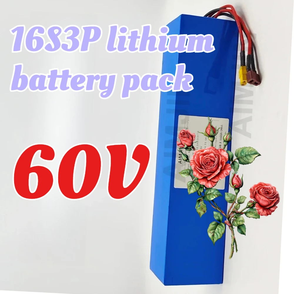 

16S3P lithium battery pack 60V rechargeable battery 10500mAh 18650 with BMS 700W 1500W