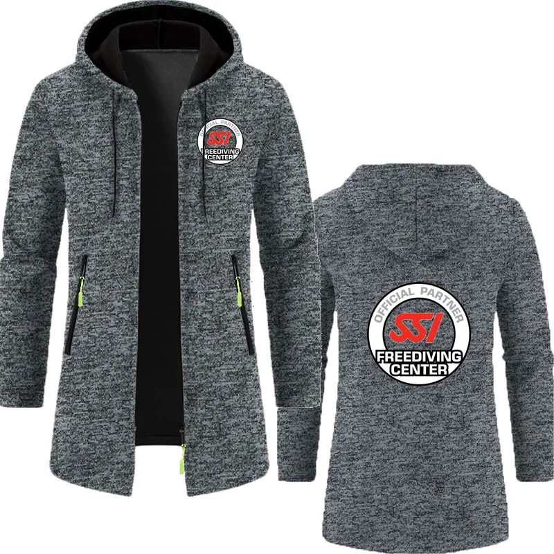 Spring and Autumn Streetwear long men's hoodie Scuba Diving Dive SSI Printing selling popular loose pullover sweatshirt tops