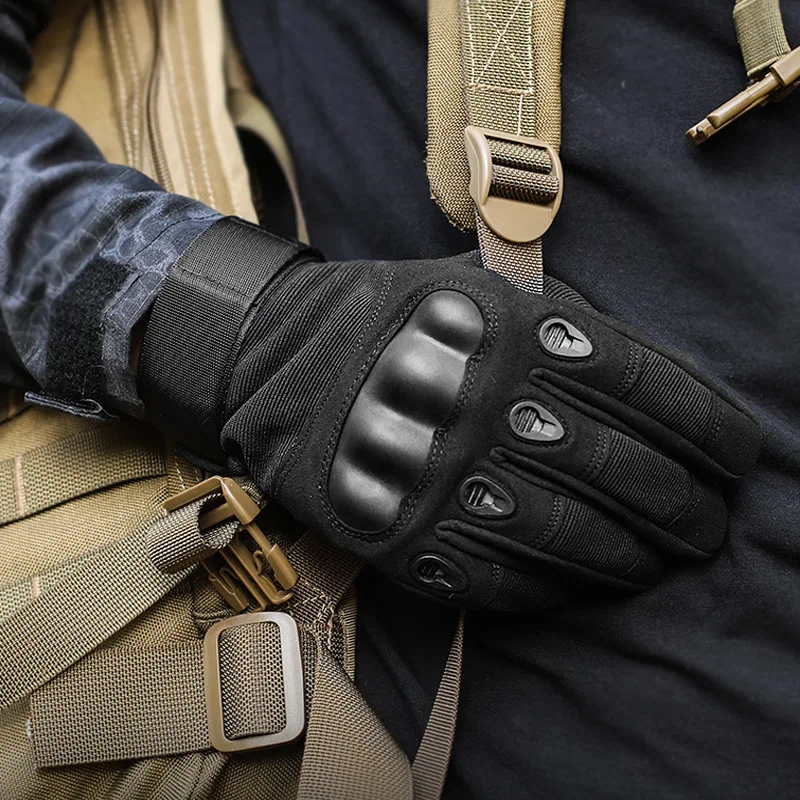 قفازات التكتيكية الرجال النساء في الهواء الطلق تسلق الجبال التدريب امتصاص الصدمات مقاومة للاهتراء نصف اصبع قفازات ركوب الخيل تنفس #3