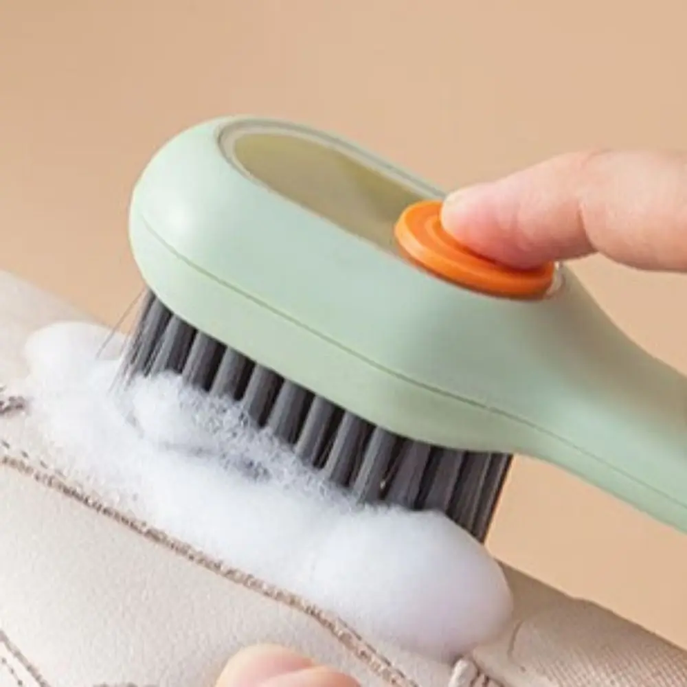 Cleaning Shoe Brush Soft Bristled Liquid Organizer Long Handle Clothes Board Brush Household Cleaning Tool