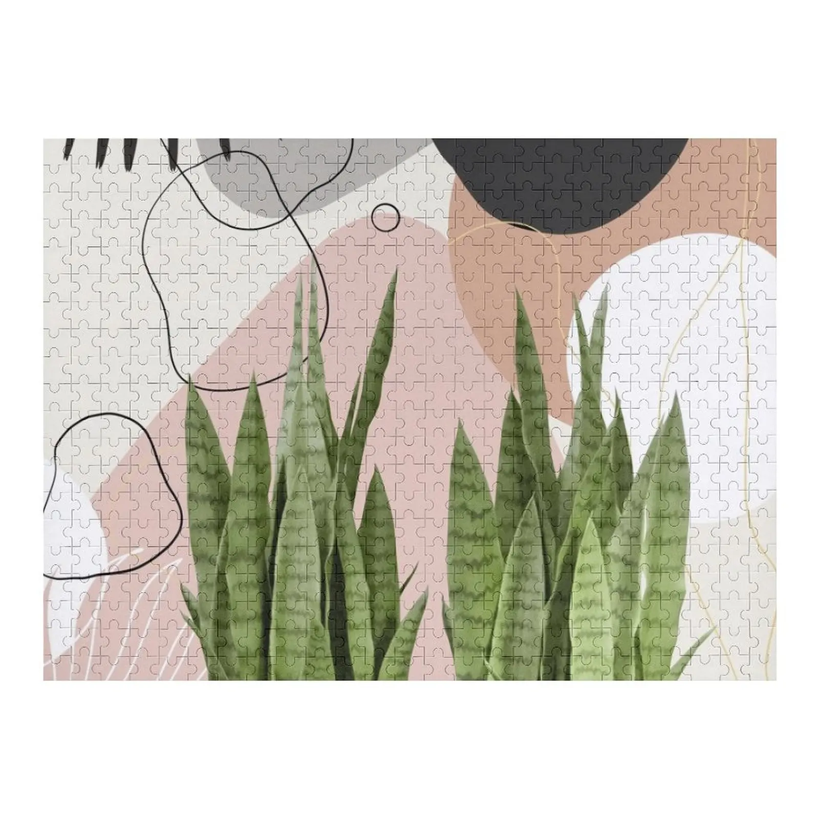 

Snake Plant Fan Palm Finesse #1 #tropical #decor #art Jigsaw Puzzle Custom Personalized Toy Puzzle